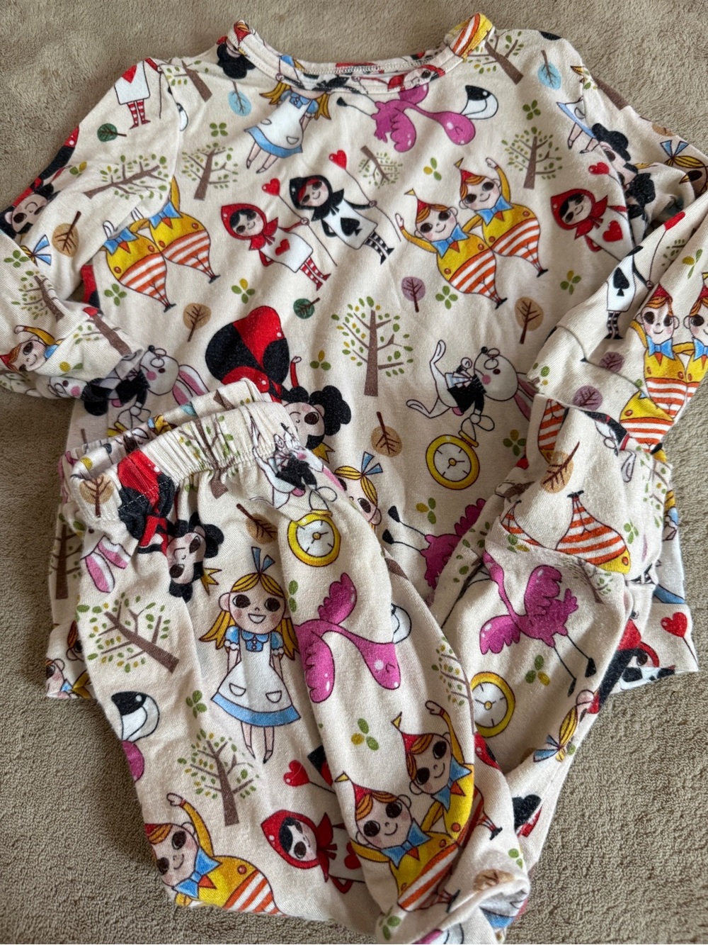 Velveteen bamboo Alice in wonderland lounge set